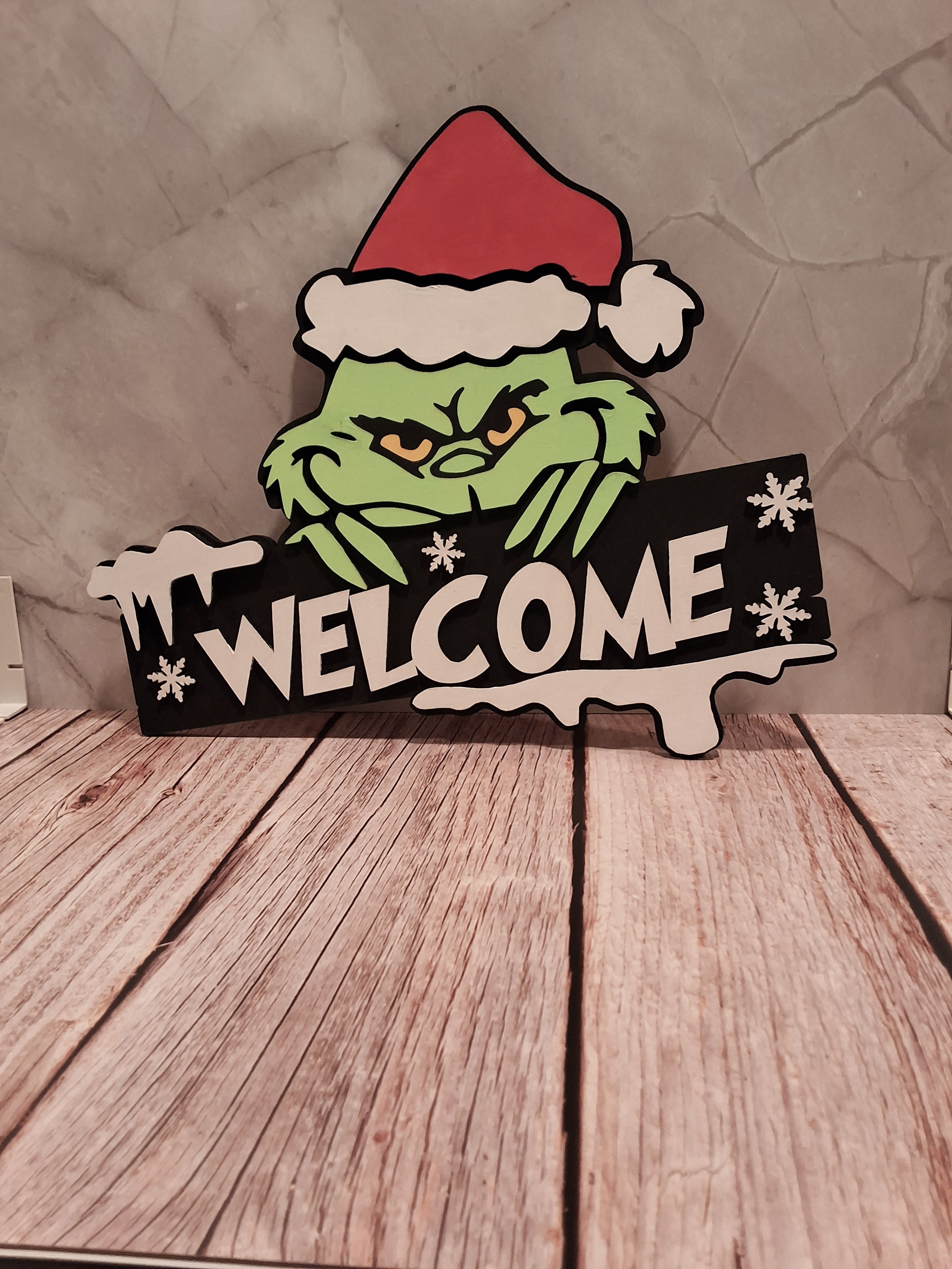 Christmas green man door hanger